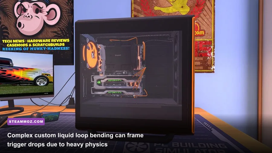Hardline water tube bending station in PC Building Simulator 2 workshop