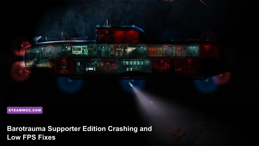 Barotrauma Supporter Edition submarine interior during underwater gameplay