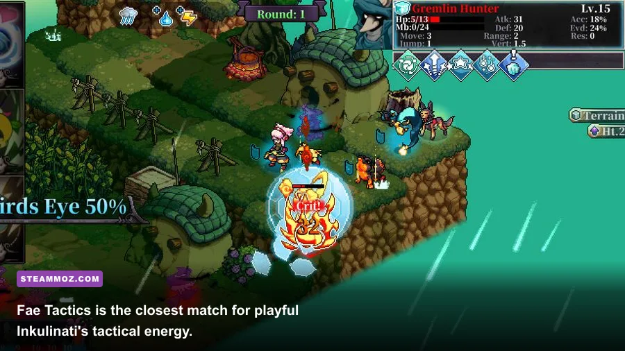 Fae Tactics protagonist Peony commanding summons in a colorful tactical battle