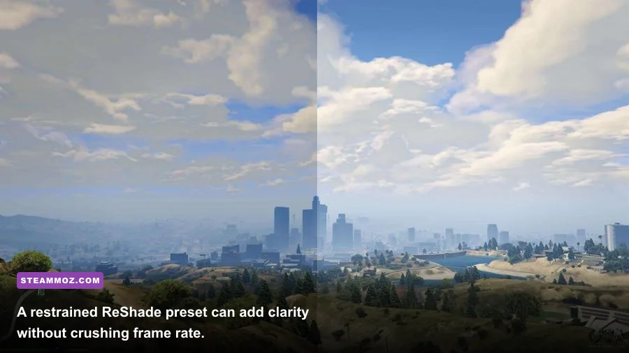 ReShade graphics configuration menu for Grand Theft Auto 5 on PC