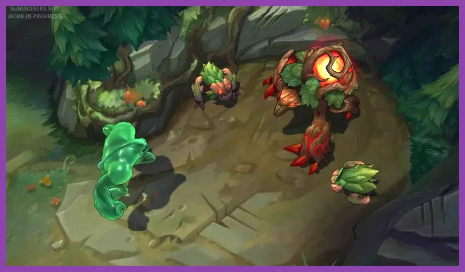 League of Legends jungler clearing camps