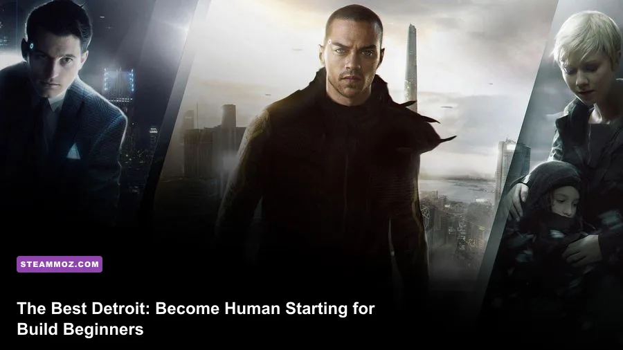 Connor, Kara, and Markus standing together in Detroit Become Human