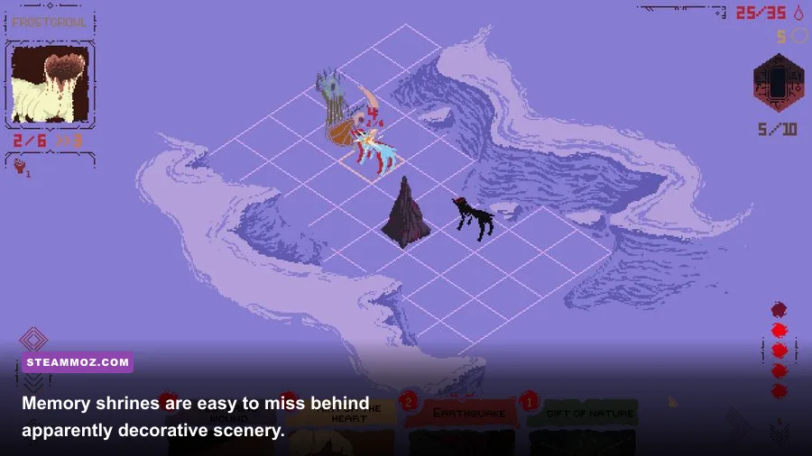 A hidden memory shrine in Death Howl’s forest region
