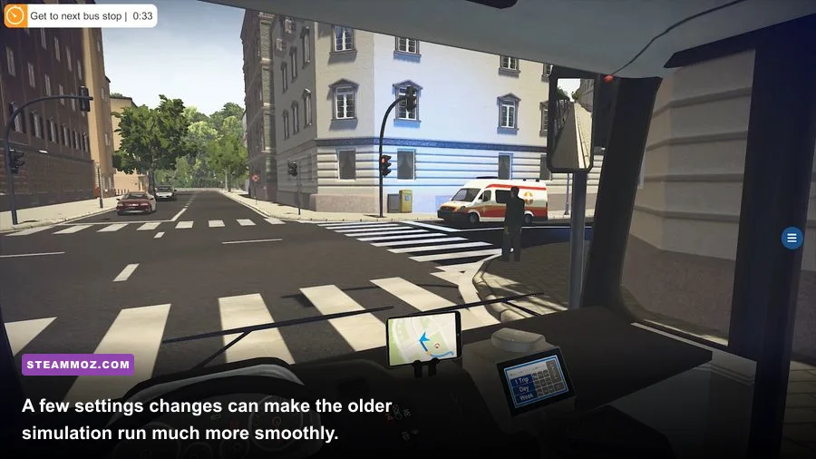 Bus Simulator 16 city traffic and graphics settings on PC