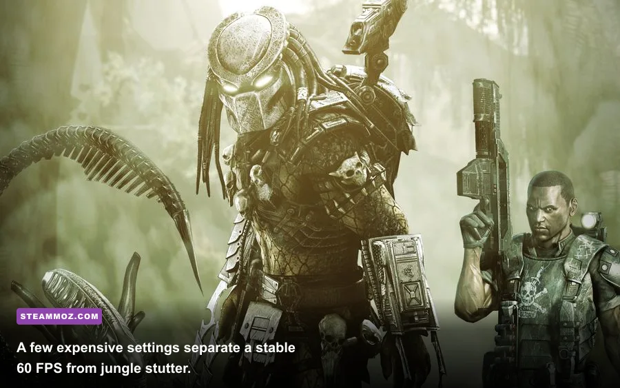 Predator Hunting Grounds PC graphics settings and 1440p jungle gameplay