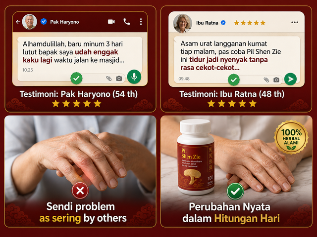 Ilustrasi Testimoni Pelanggan Pil Shen Zie