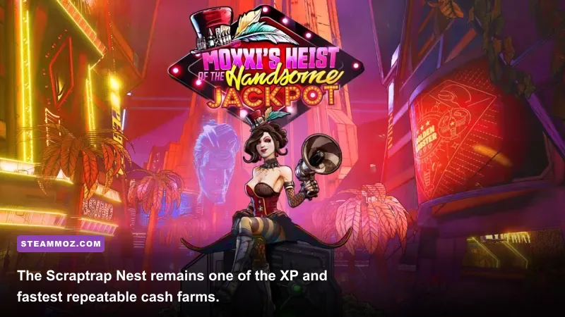 Borderlands 3 Scraptrap Nest enemy swarm in Moxxi's Heist DLC