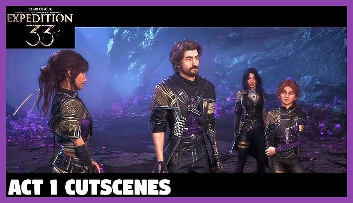 Gustave and his party in Clair Obscur Expedition 33 dramatic storyline scene