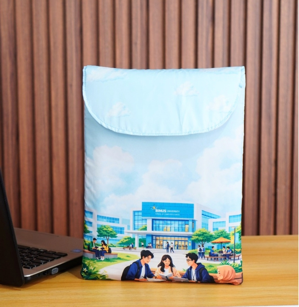 Tas Dokumen dan Laptop Cover Model Arfa dengan Ilustrasi Digital Printing Full Color untuk Seminar Pemerintah