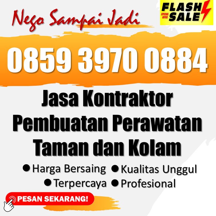 🏆 WA 0859 3970 0884 - Harga Jasa Pembuatan Taman Depan Rumah Ada Kolam Ikan Terpercaya Magelang Tengah Magelang