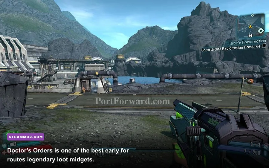 Borderlands 2 Wildlife Exploitation Preserve loot midgets near Doctor's Orders quest