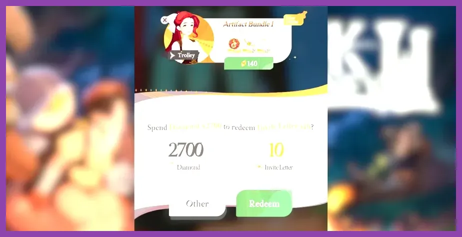 AFK Journey event rewards screen with Diamonds and Invite Letters