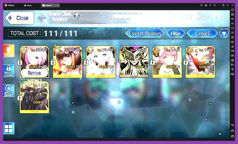 FGO event shop trade screen