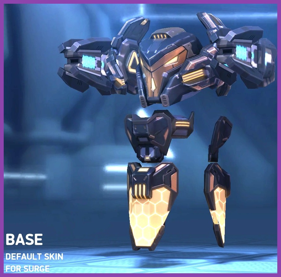 Surge mech executing an EMP stun on enemy robots in Mech Arena gameplay