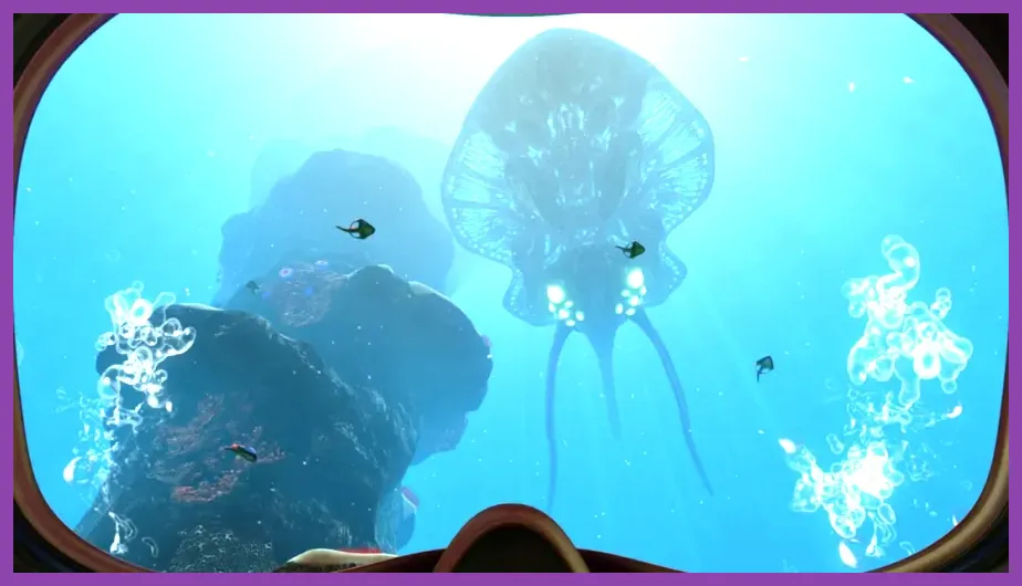 Subnautica 2 deep ocean trench filled with alien plants and hostile creatures