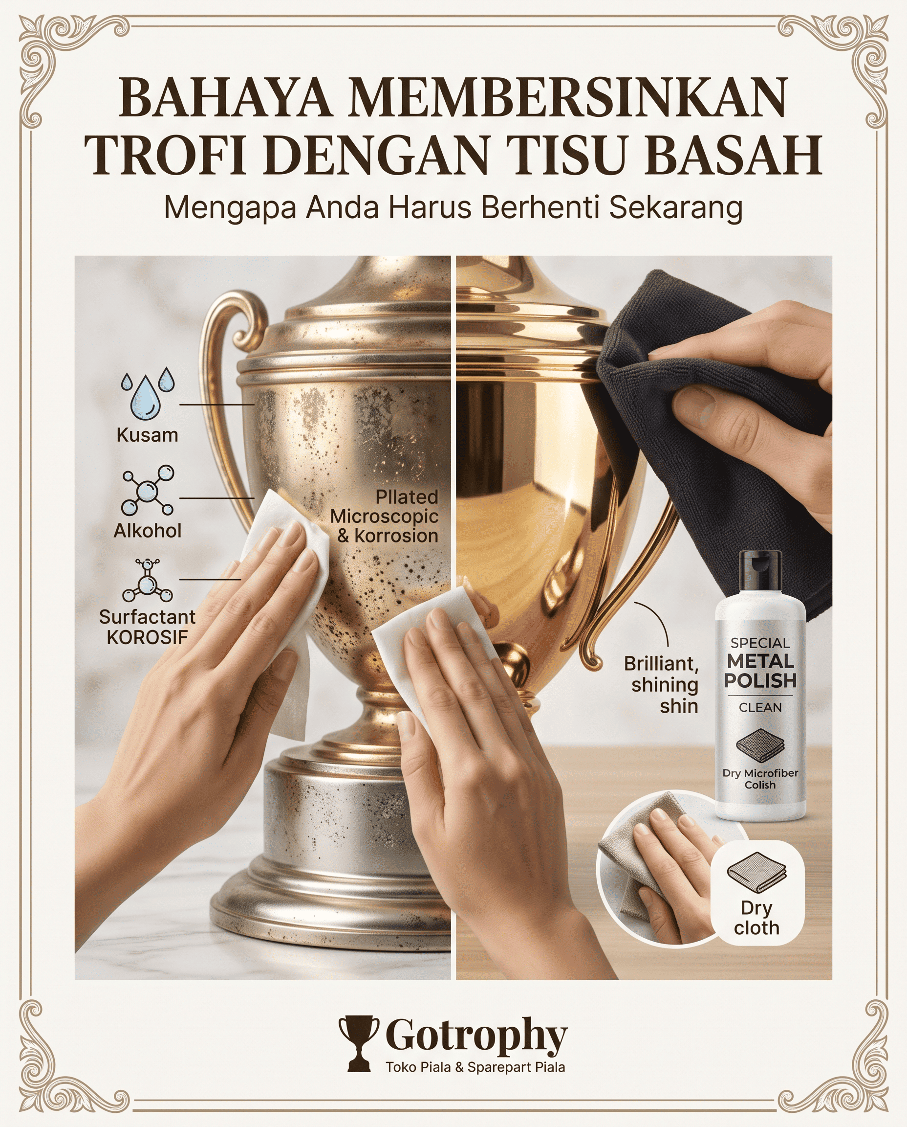 Bahaya Membersihkan Trofi dengan Tisu Basah: Mengapa Anda Harus Berhenti Sekarang