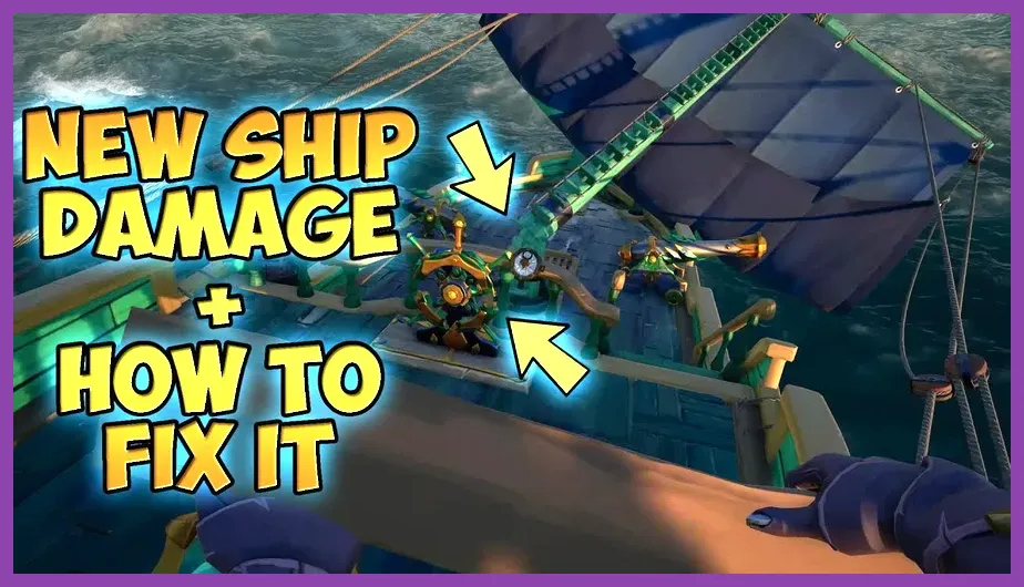 Sea of Thieves player bailing water during naval battle