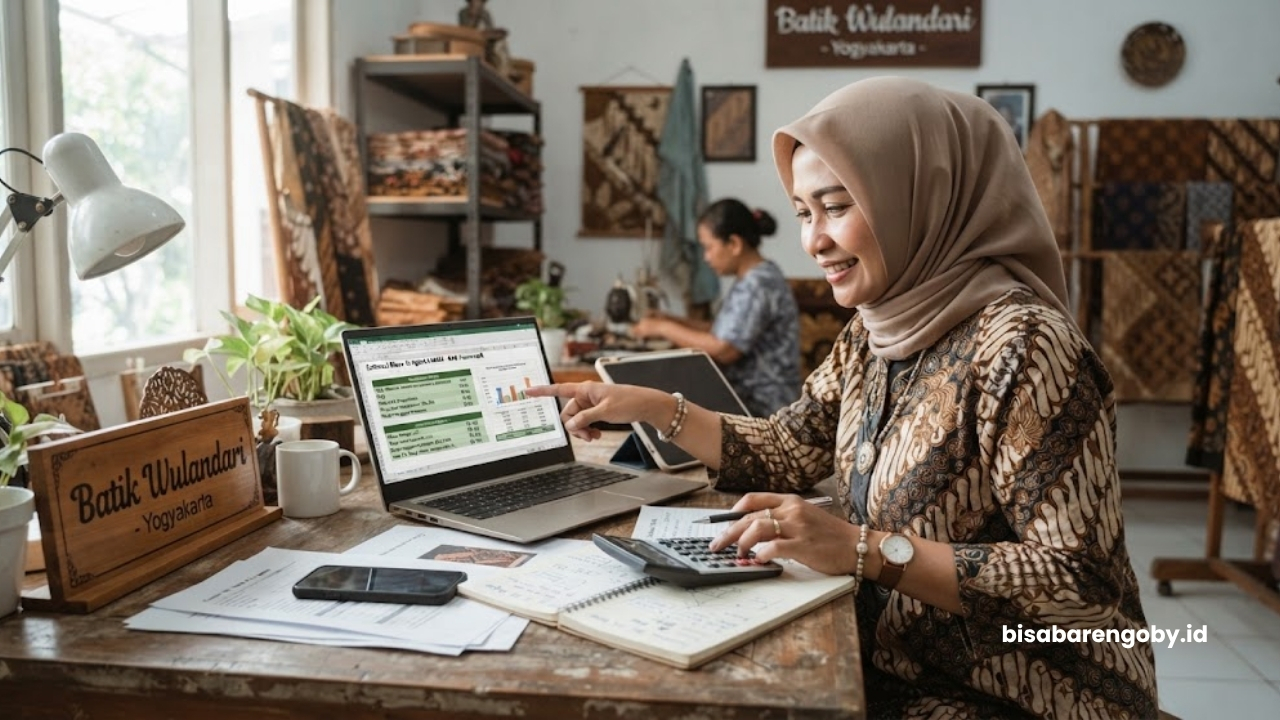 Pemilik bisnis menghitung estimasi biaya AI Agent untuk UMKM di Yogyakarta berbasis RAG
