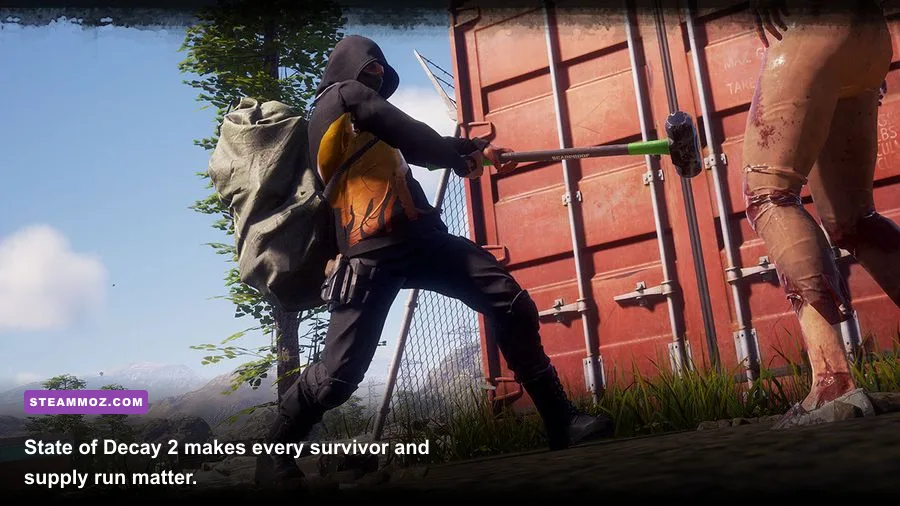 State of Decay 2 survivors defending their base from a zombie siege and Juggernaut