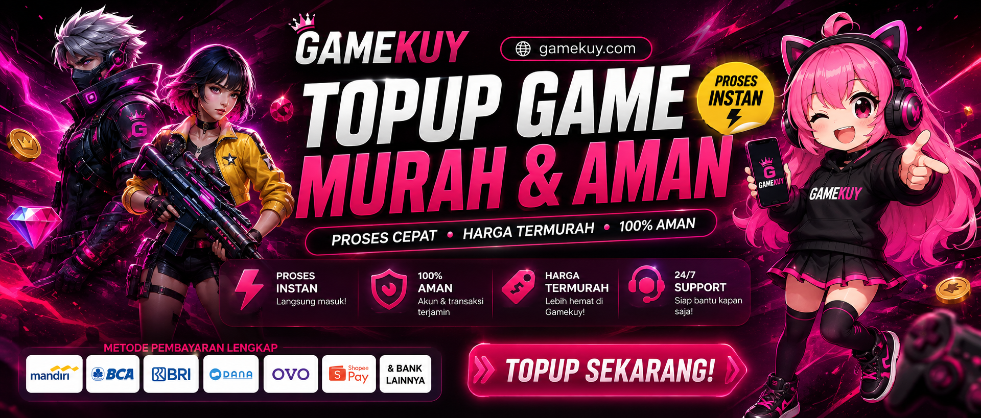Banner Topup game murah