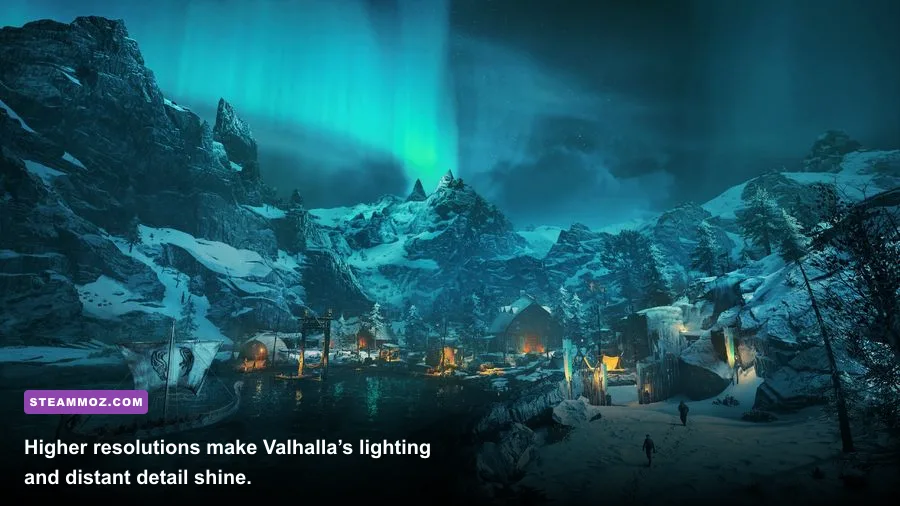 The Asgard landscape in Assassin's Creed Valhalla