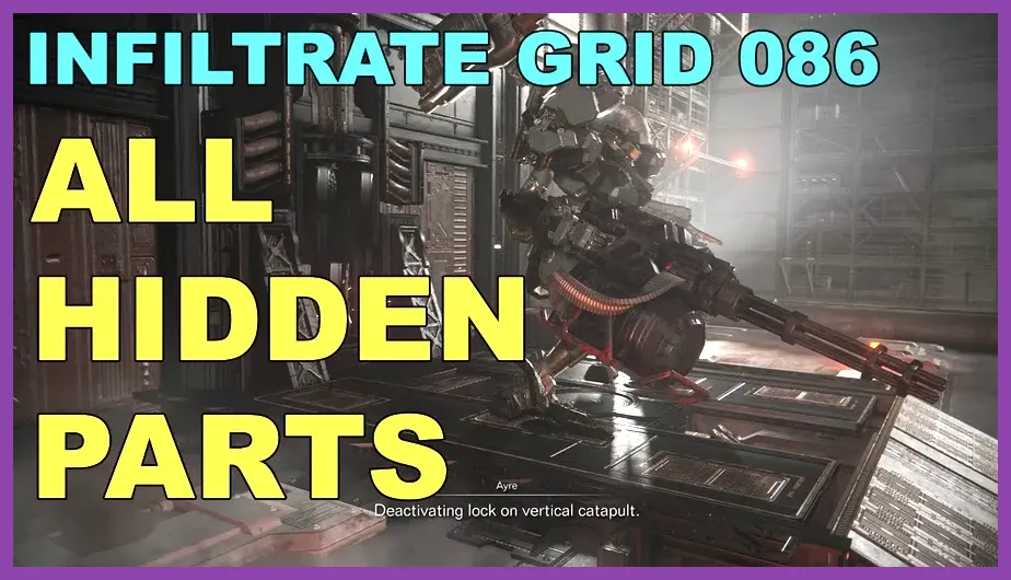 AC6 mecha searching for secret weapons in Grid 086
