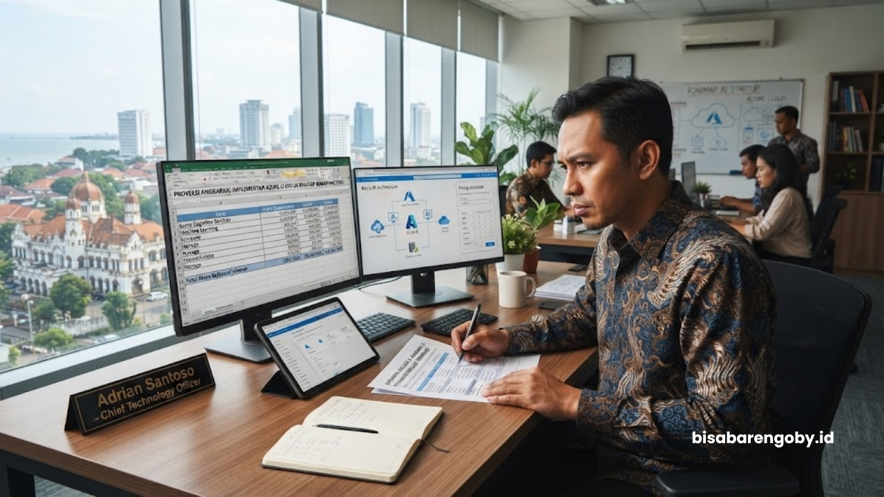 Chief Technology Officer (CTO) memproyeksikan anggaran saat mengevaluasi harga AI untuk startup di Semarang berbasis Azure AI