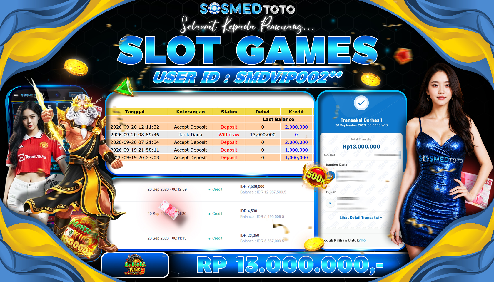 SOSMEDTOTO JACKPOT SLOT, 13 JT LUNASS !