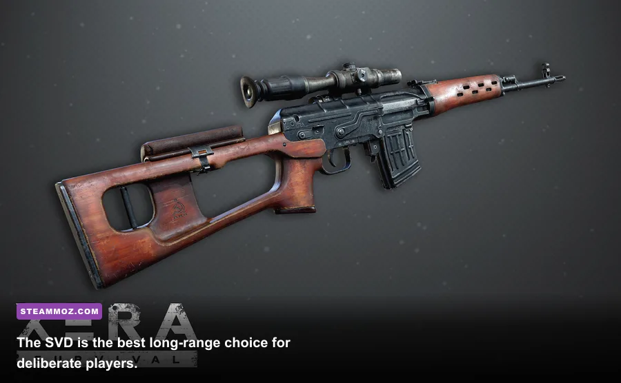 ENIGMA SVD sniper rifle aimed at a distant target