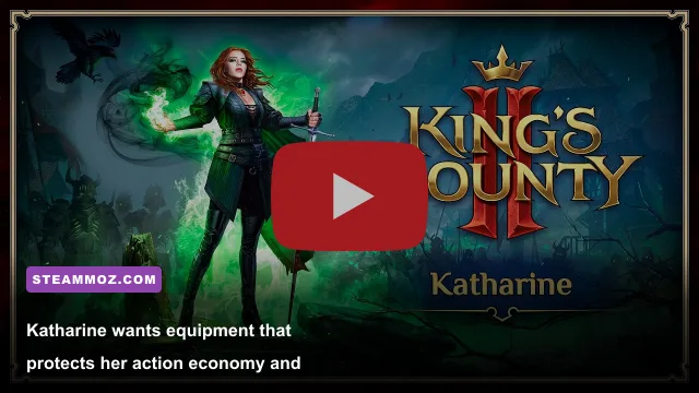 Katharine casting a spell during combat in King's Bounty II