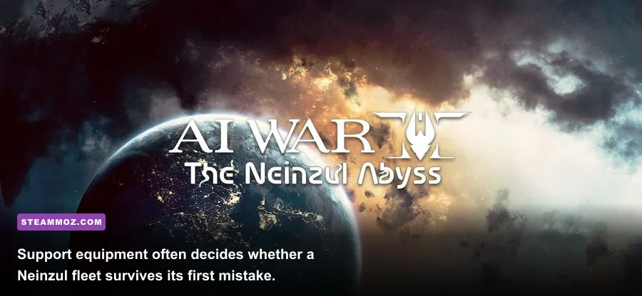 AI War 2 Neinzul support fleet maintaining a combat formation