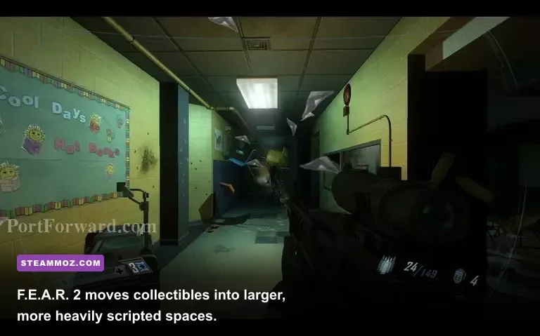 The abandoned school environment from F.E.A.R. 2 Project Origin