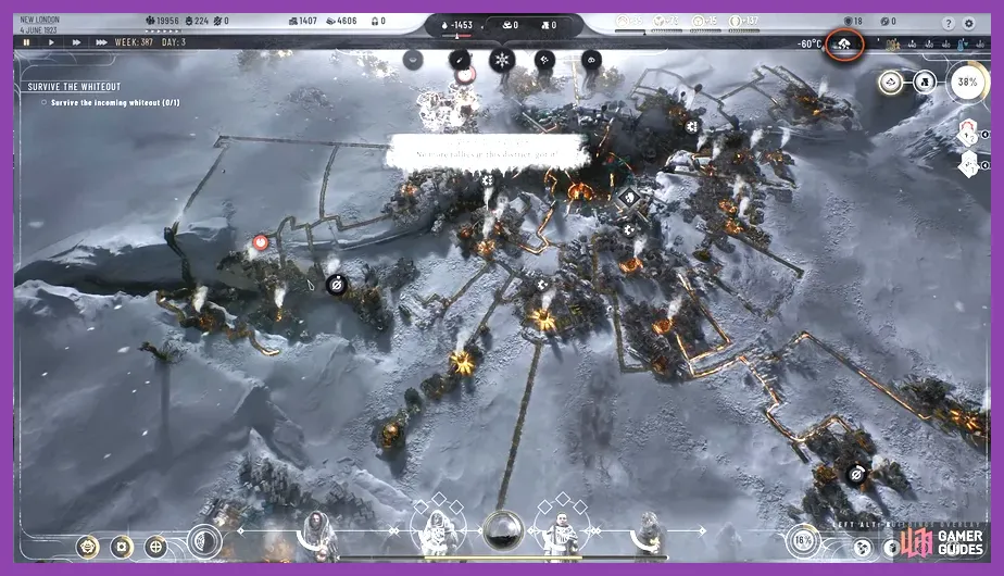 Frostpunk 2 severe whiteout storm over industrial districts