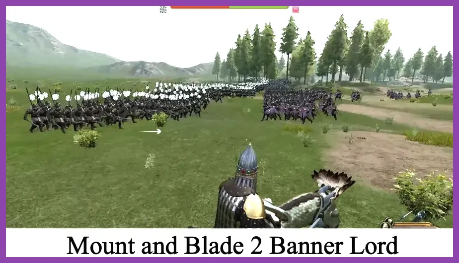 Hundreds of troops charging on the battlefield in Mount & Blade 2 Bannerlord