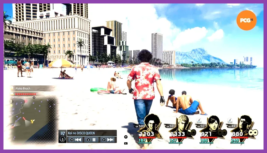 Ichiban Kasuga exploring the streets of Honolulu in Like a Dragon Infinite Wealth
