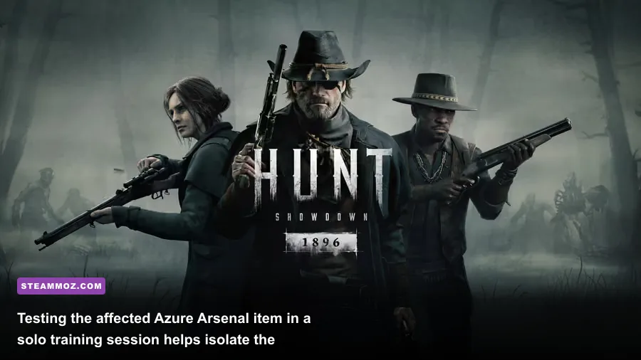 Hunt Showdown 1896 Azure Arsenal weapons selected in the loadout screen