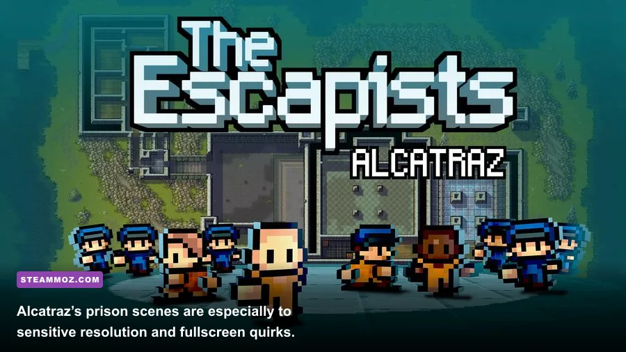 Alcatraz Island prison scene in the 1954 Alcatraz adventure game