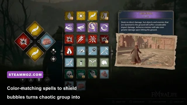 Player chaining spells against Ashwinder dark wizards in Hogwarts Legacy