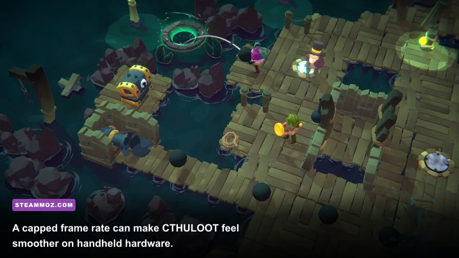 CTHULOOT running on a Steam Deck during gameplay