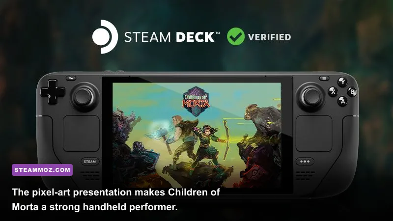 Children of Morta running on Steam Deck during dungeon gameplay