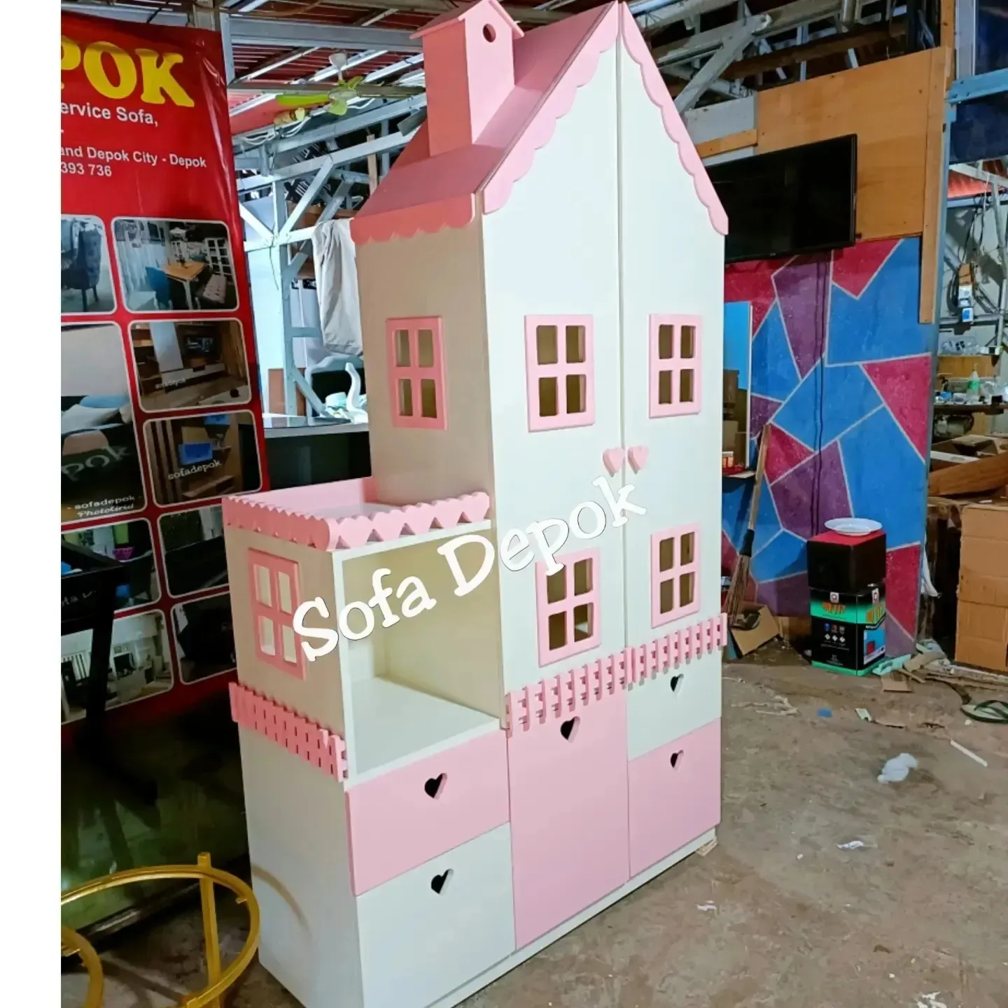 Lemari custom hasil pengerjaan Sofa Depok by Yenia