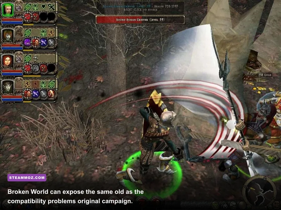 Dungeon Siege II Broken World expansion party exploring a wilderness area