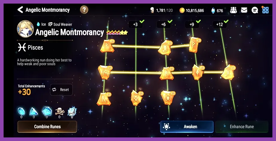 Angelic Montmorancy using healing skills in Epic Seven