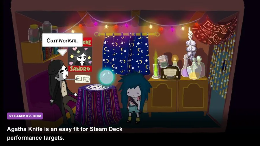 Agatha Knife running on Steam Deck