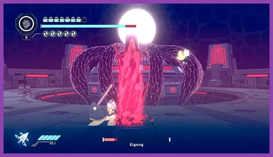 Yi fighting final boss Eigong in Nine Sols