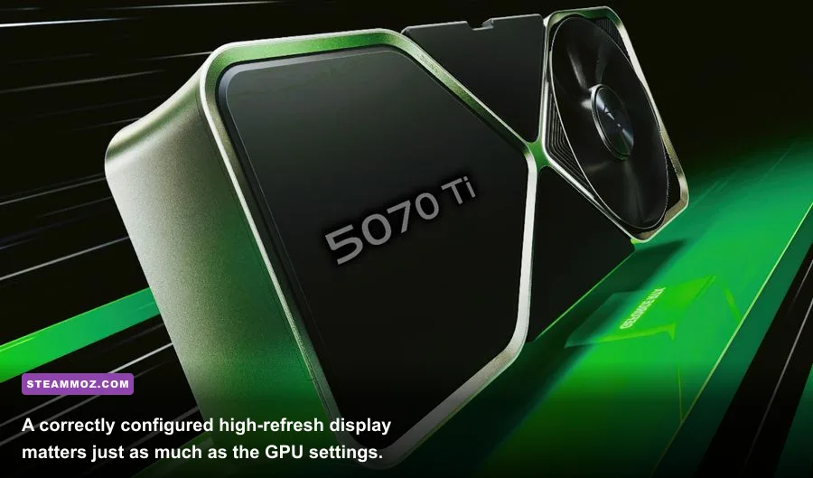 RTX 3060 gaming PC connected to a high refresh rate monitor with DisplayPort