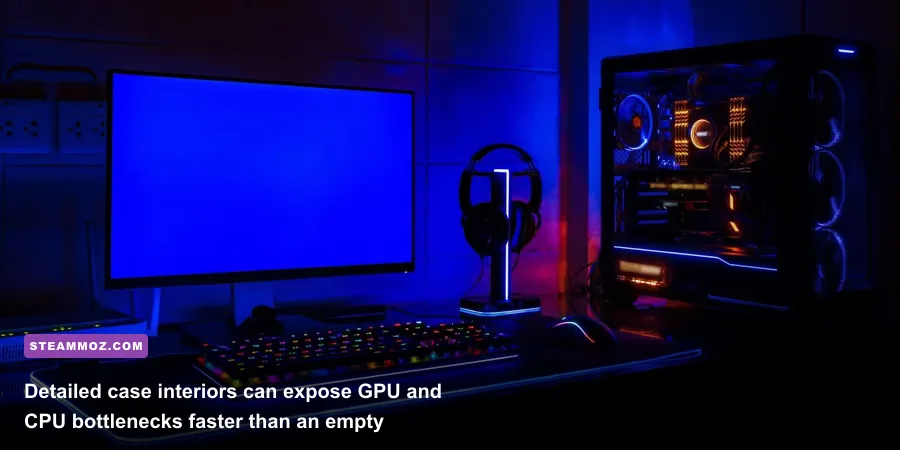 PC Building Simulator 2 cable management task inside a custom computer case