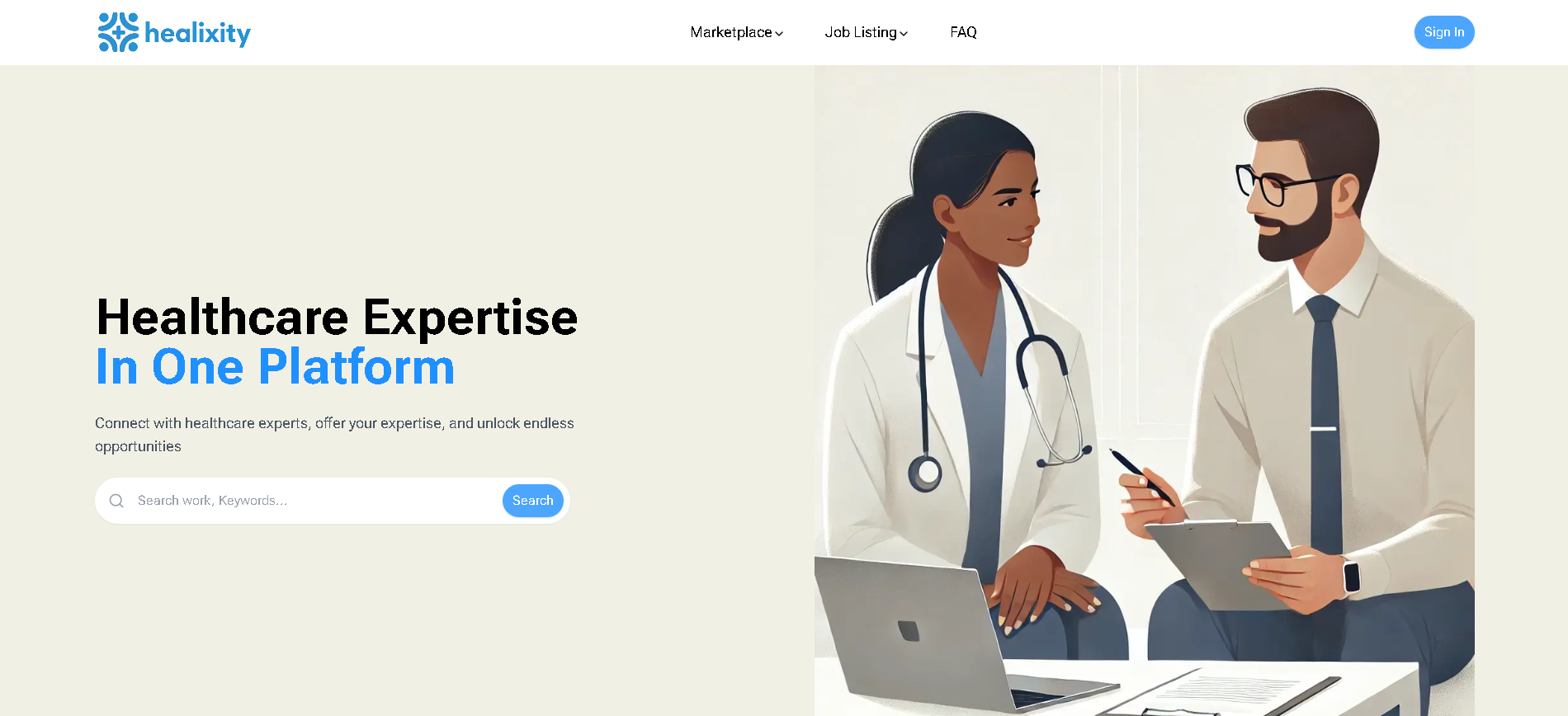 Healixity — healthcare expert marketplace