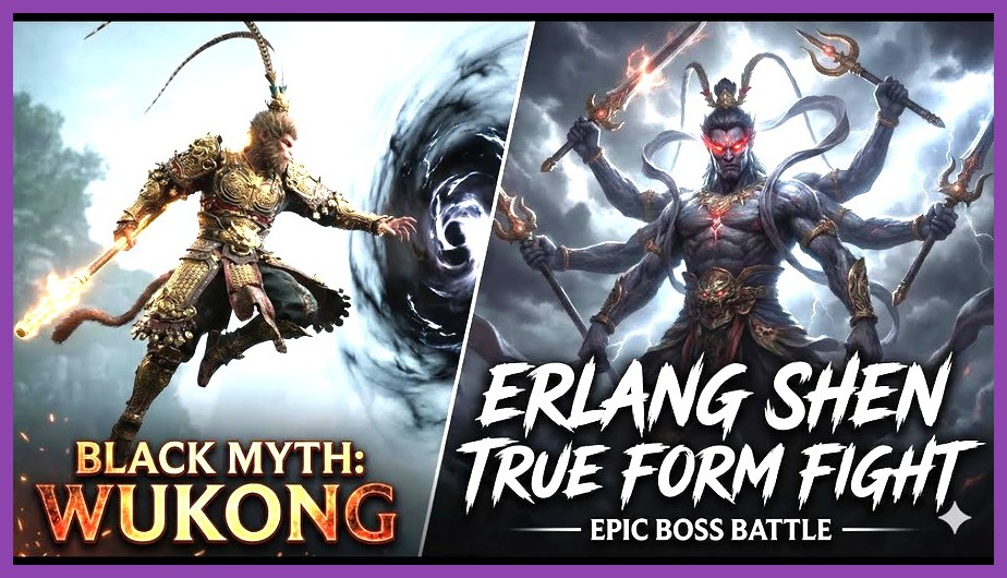 The climactic battle against Erlang Shen in Black Myth Wukong