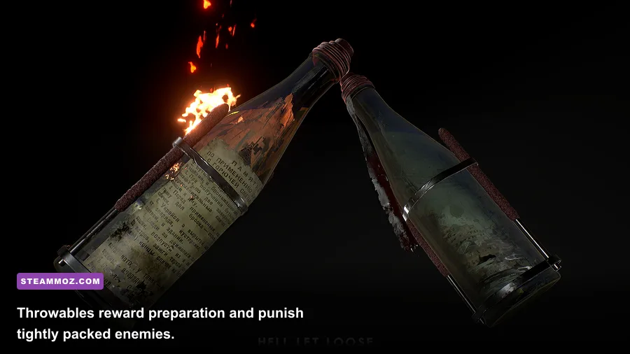 Throwable Molotov cocktail and dynamite used against monsters in Alone in the Dark